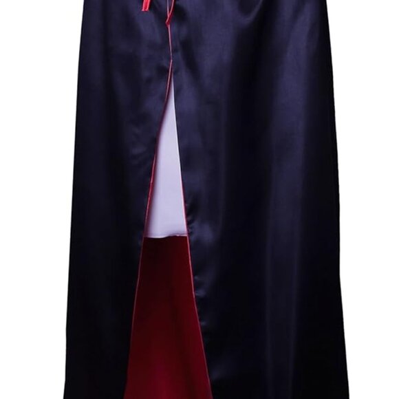 Unisex Christmas Halloween Witch Party Reversible Hooded Adult Vampires Cape Clo - Picture 3 of 5